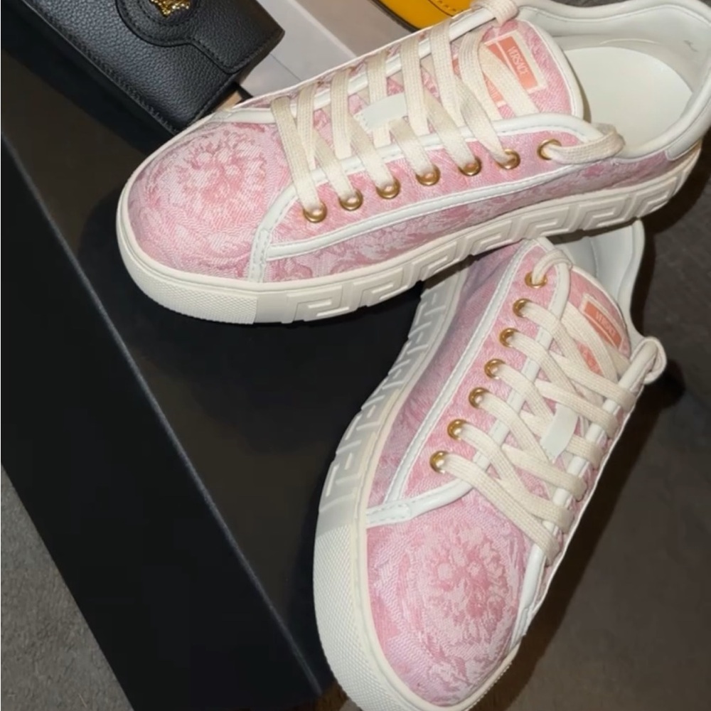 Versace Pink and White Women's Sneakers